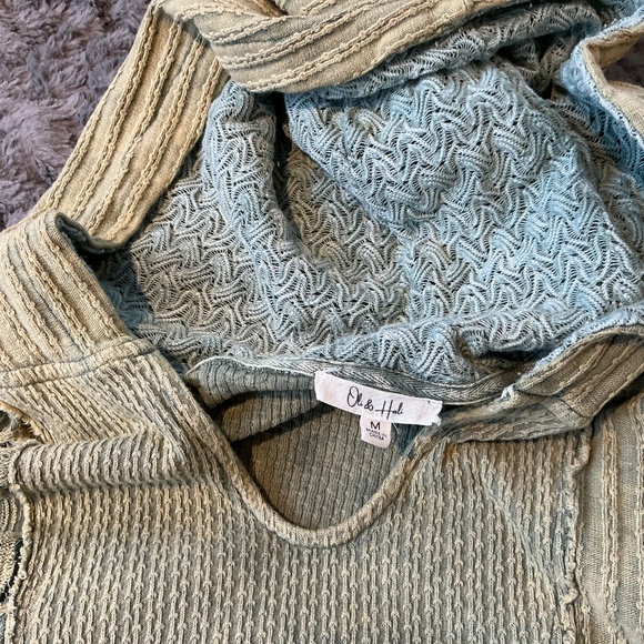 NEW OLI & HALI MIXED FABRIC HOODIE size Medium - Picture 7 of 8